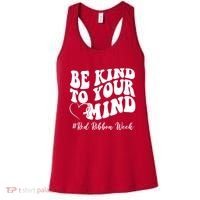 Be Kind To Your Mind Red Ribbon Week Groovy Women's Tank Top thumb 0