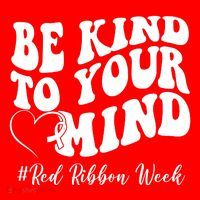 Be Kind To Your Mind Red Ribbon Week Groovy Women's Tank Top thumb 5