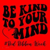 Be Kind To Your Mind Red Ribbon Week Groovy Santa Hat thumb 1
