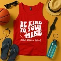 Be Kind To Your Mind Red Ribbon Week Groovy Tank Top thumb 4