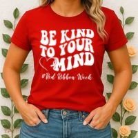 Be Kind To Your Mind Red Ribbon Week Groovy Women's T-Shirt thumb 2