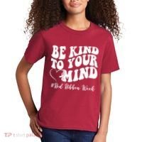 Be Kind To Your Mind Red Ribbon Week Groovy Kids T-Shirt thumb 2