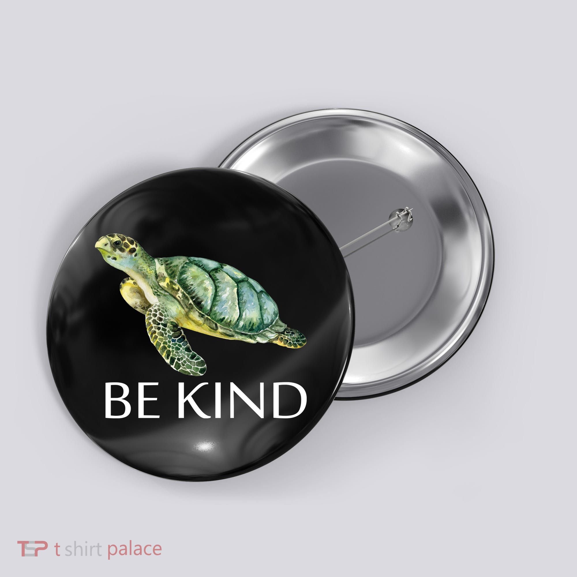 Be Kind Turtle Button