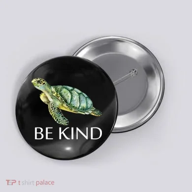 Be Kind Turtle Button
