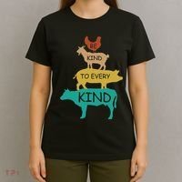 Be Kind To Every Kind Retro Vintage Funny Vegetarian Vegan T-Shirt thumb 4