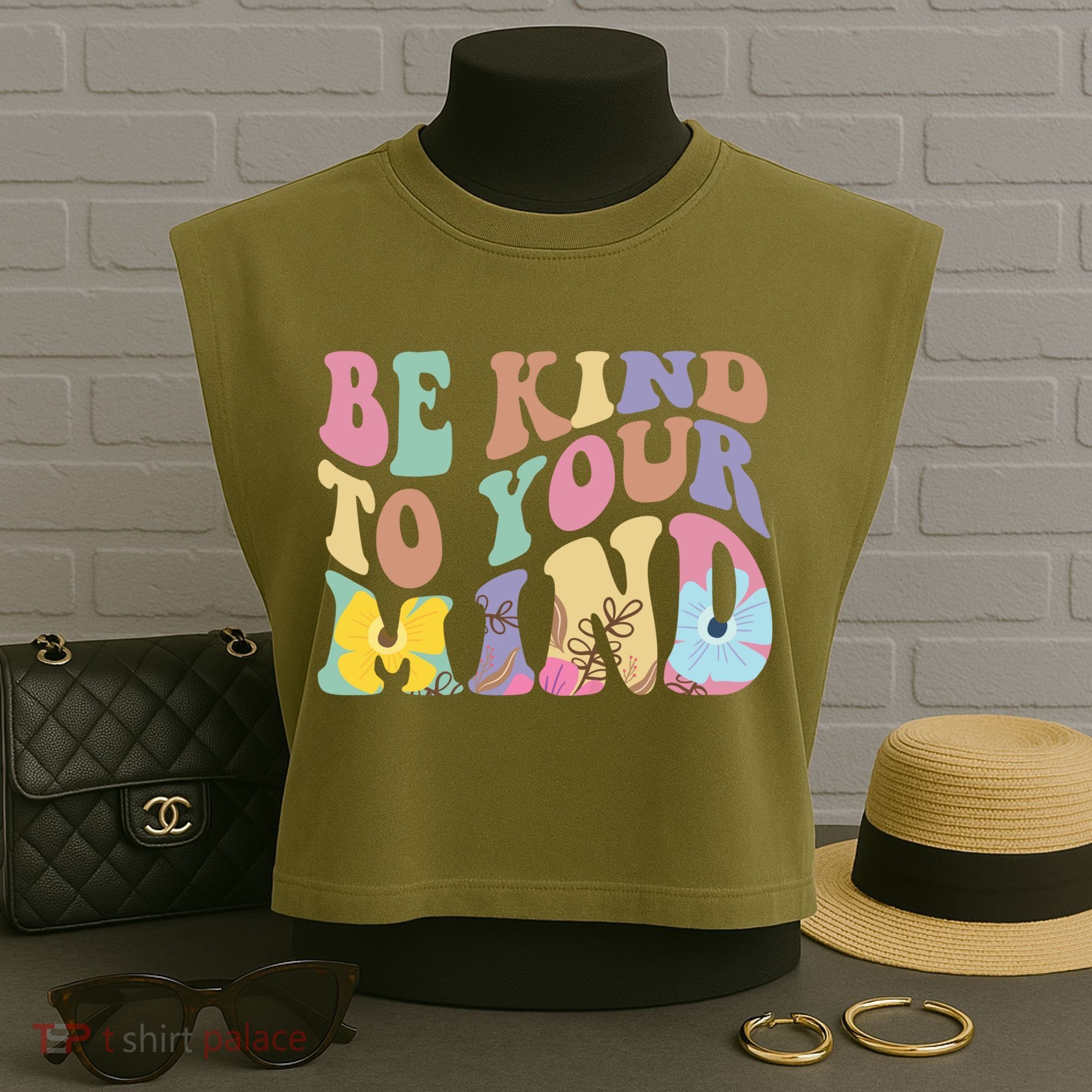 Be Kind To Your Mind Mental Health Garment-Dyed Women's Muscle Tee