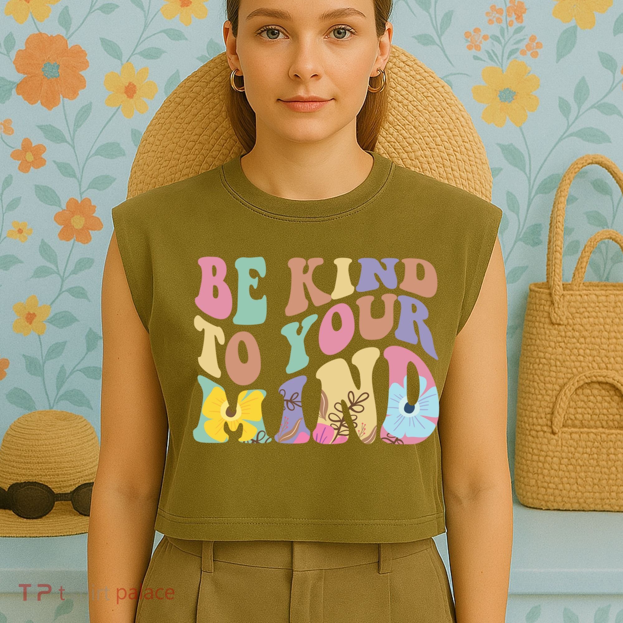 Be Kind To Your Mind Mental Health Garment-Dyed Women's Muscle Tee