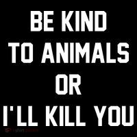 Be Kind To Animals Or Ill Kill You Hoodie thumb 7