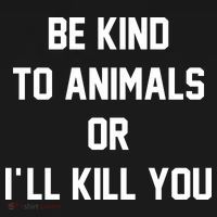 Be Kind To Animals Or Ill Kill You Polo thumb 3