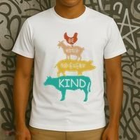 Be Kind To Every Kind Retro Vintage Funny Vegetarian Vegan T-Shirt thumb 3