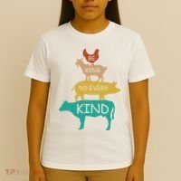 Be Kind To Every Kind Retro Vintage Funny Vegetarian Vegan T-Shirt thumb 4
