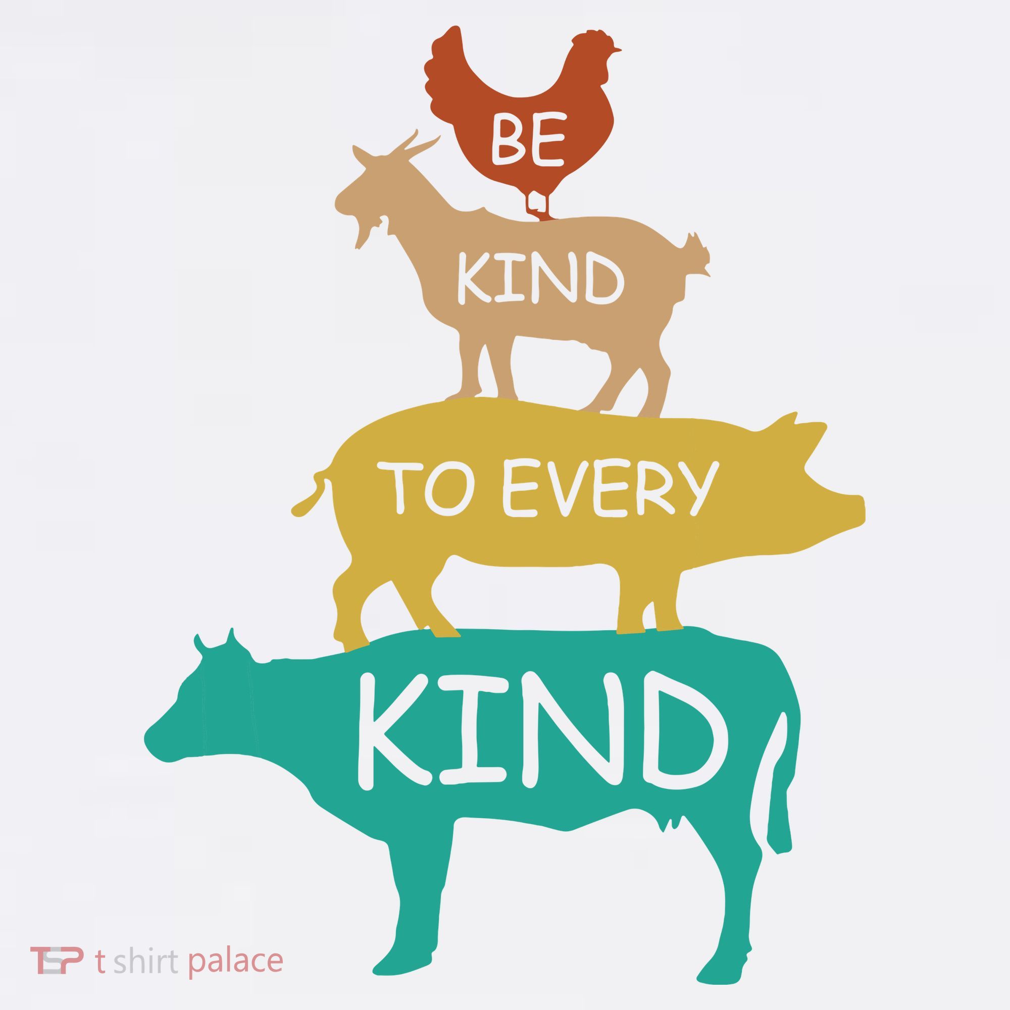Be Kind To Every Kind Retro Vintage Funny Vegetarian Vegan T-Shirt