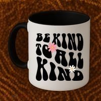 Be Kind To All Kind Retro Quote Coffee Mug thumb 2