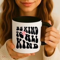 Be Kind To All Kind Retro Quote Coffee Mug thumb 3