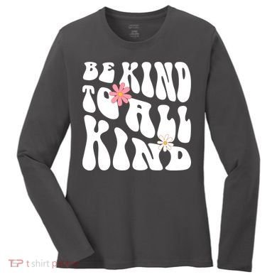 Be Kind To All Kind Retro Quote Women's Long Sleeve Shirt