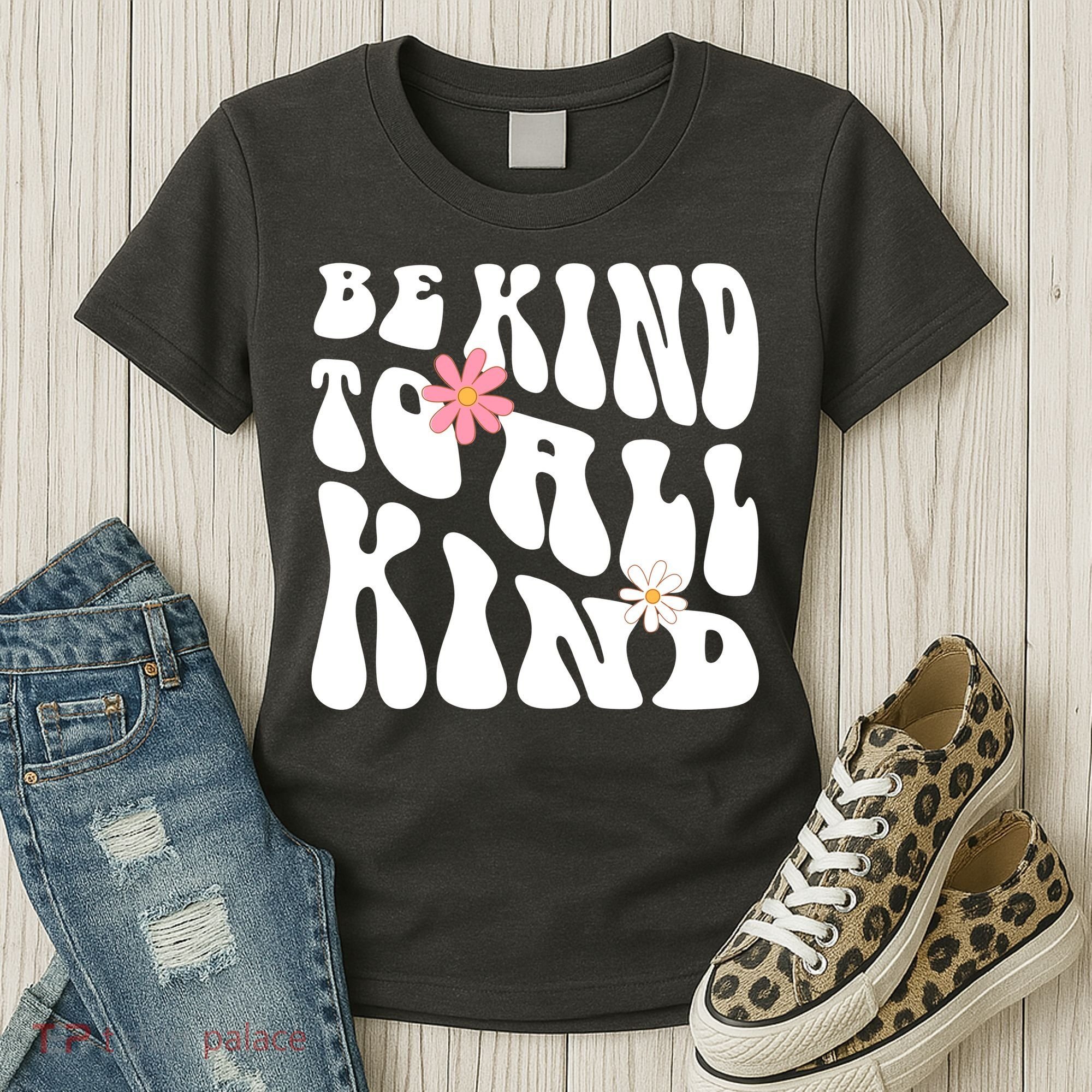 Be Kind To All Kind Retro Quote Women's T-Shirt