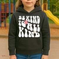 Be Kind To All Kind Retro Quote Kids Hoodie thumb 3