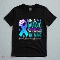 Be Kind Teal Purple Ribbon Suicide Prevention Awareness T-Shirt thumb 5