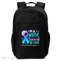 Be Kind Teal Purple Ribbon Suicide Prevention Awareness Backpack thumb 0