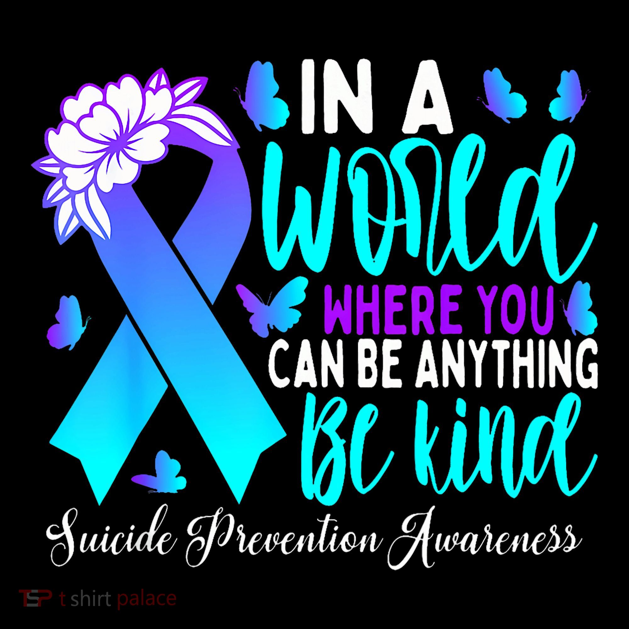 Be Kind Teal Purple Ribbon Suicide Prevention Awareness Coffee Mug