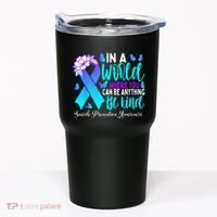 Be Kind Teal Purple Ribbon Suicide Prevention Awareness Tumbler thumb 0