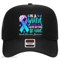 Be Kind Teal Purple Ribbon Suicide Prevention Awareness Hat thumb 0
