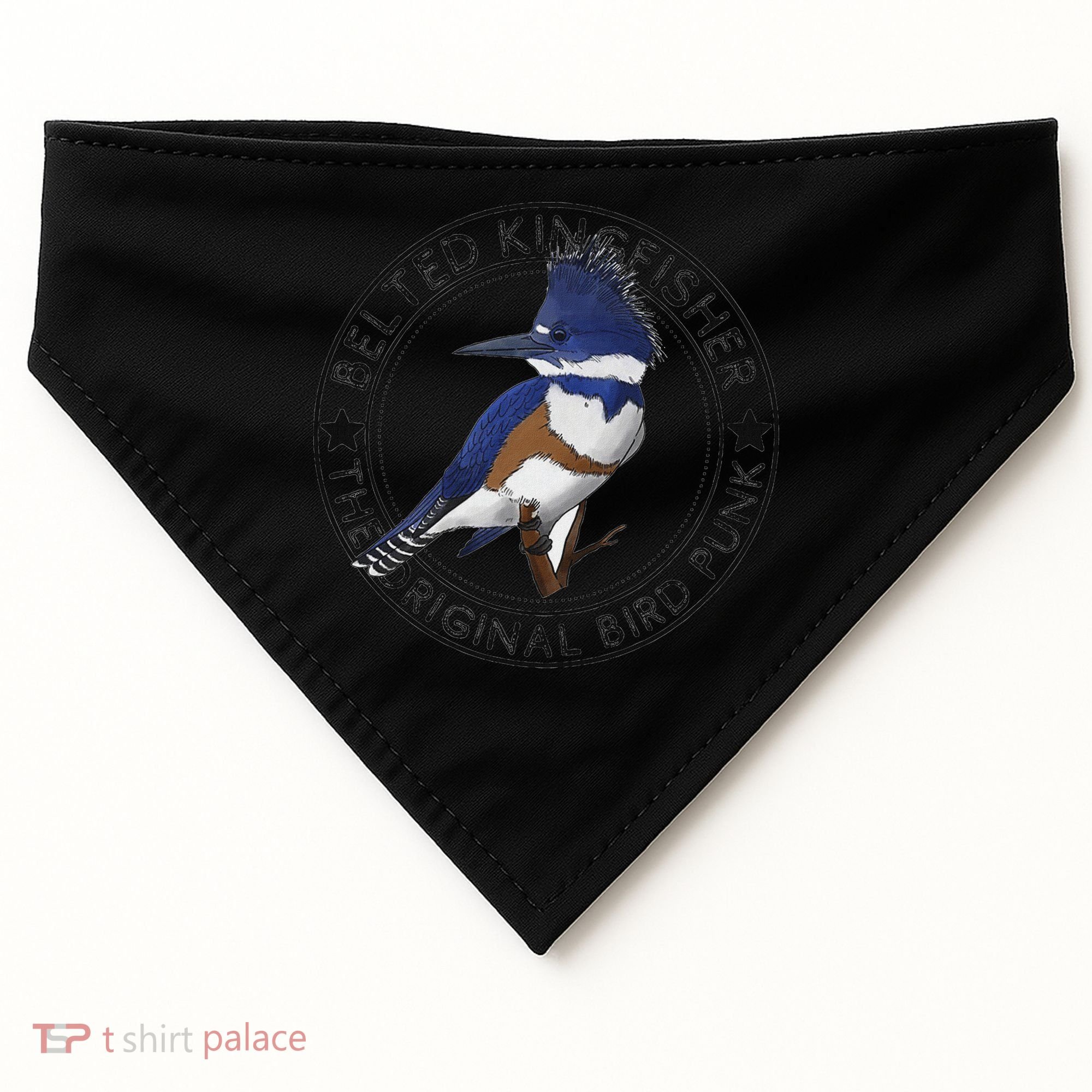 Belted Kingfisher The Original Bird Punk USA-Made Doggie Bandana