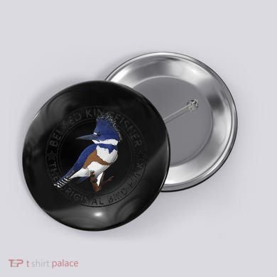 Belted Kingfisher The Original Bird Punk Button