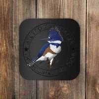 Belted Kingfisher The Original Bird Punk Coaster thumb 0