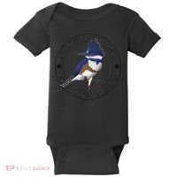 Belted Kingfisher The Original Bird Punk Baby Bodysuit thumb 0