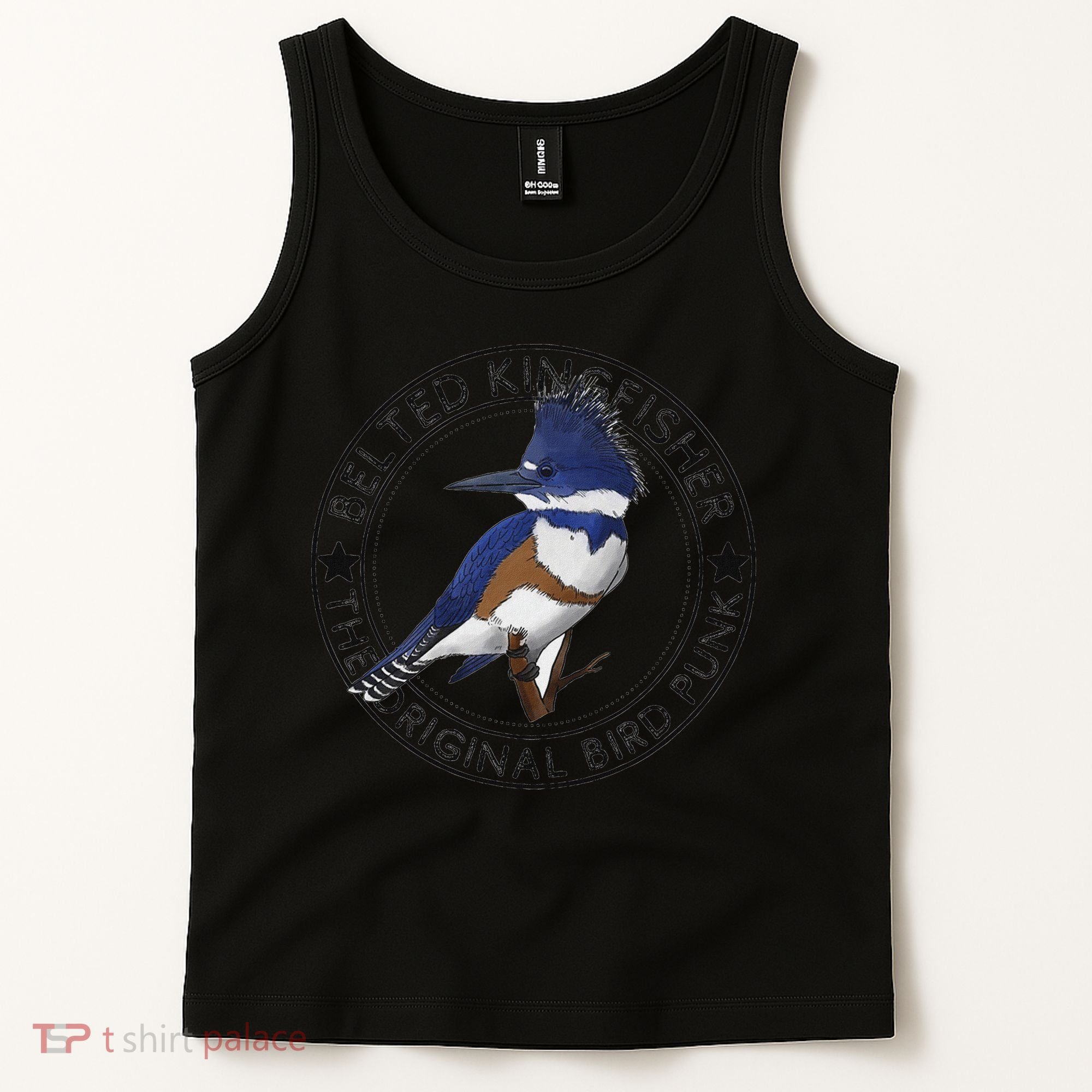 Belted Kingfisher The Original Bird Punk Tank Top