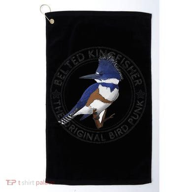 Belted Kingfisher The Original Bird Punk Golf Towel
