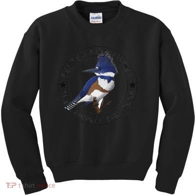 Belted Kingfisher The Original Bird Punk Kids Sweatshirt