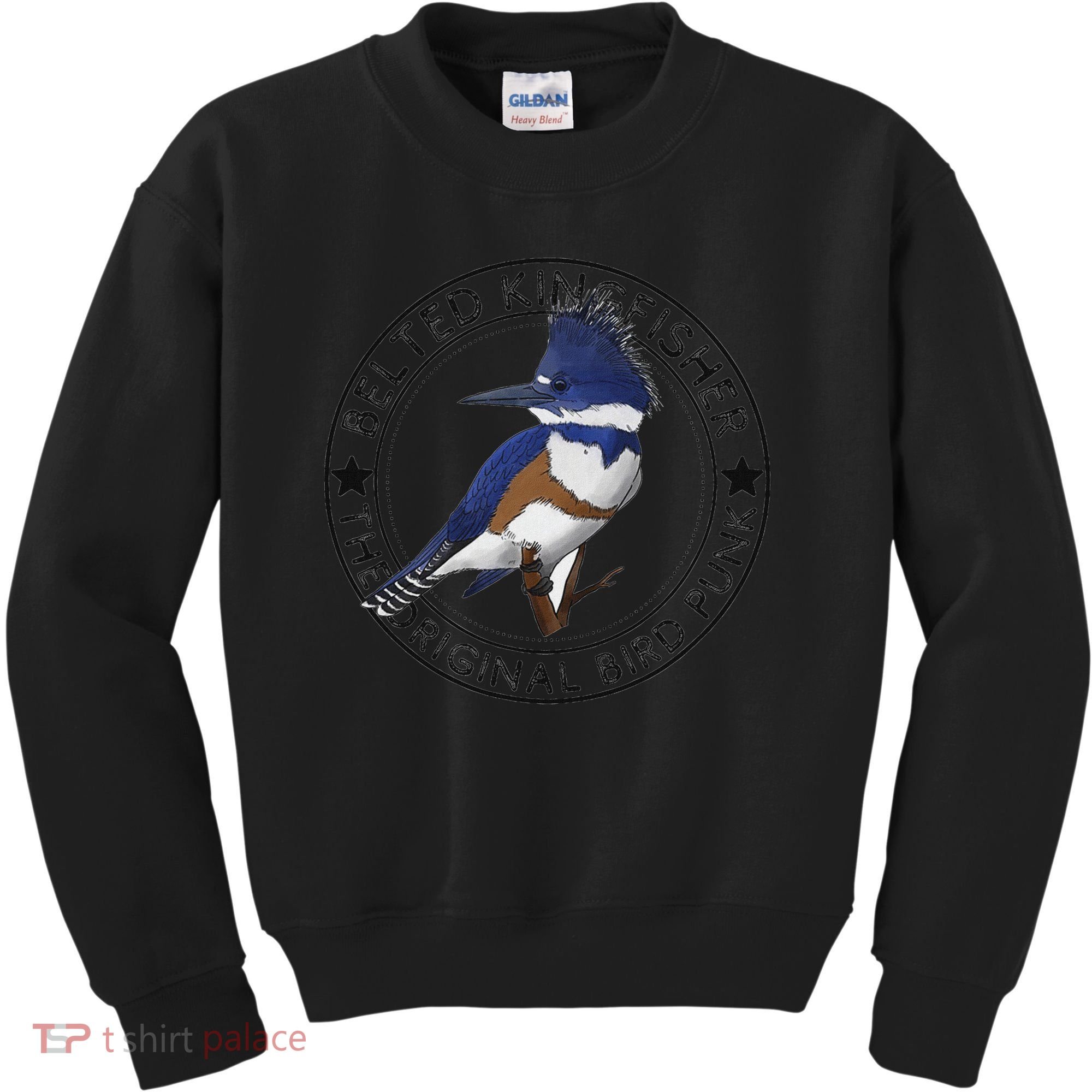 Belted Kingfisher The Original Bird Punk Kids Sweatshirt