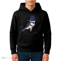 Belted Kingfisher The Original Bird Punk Kids Hoodie thumb 4