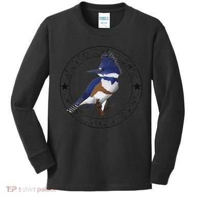 Belted Kingfisher The Original Bird Punk Kids Long Sleeve Shirt