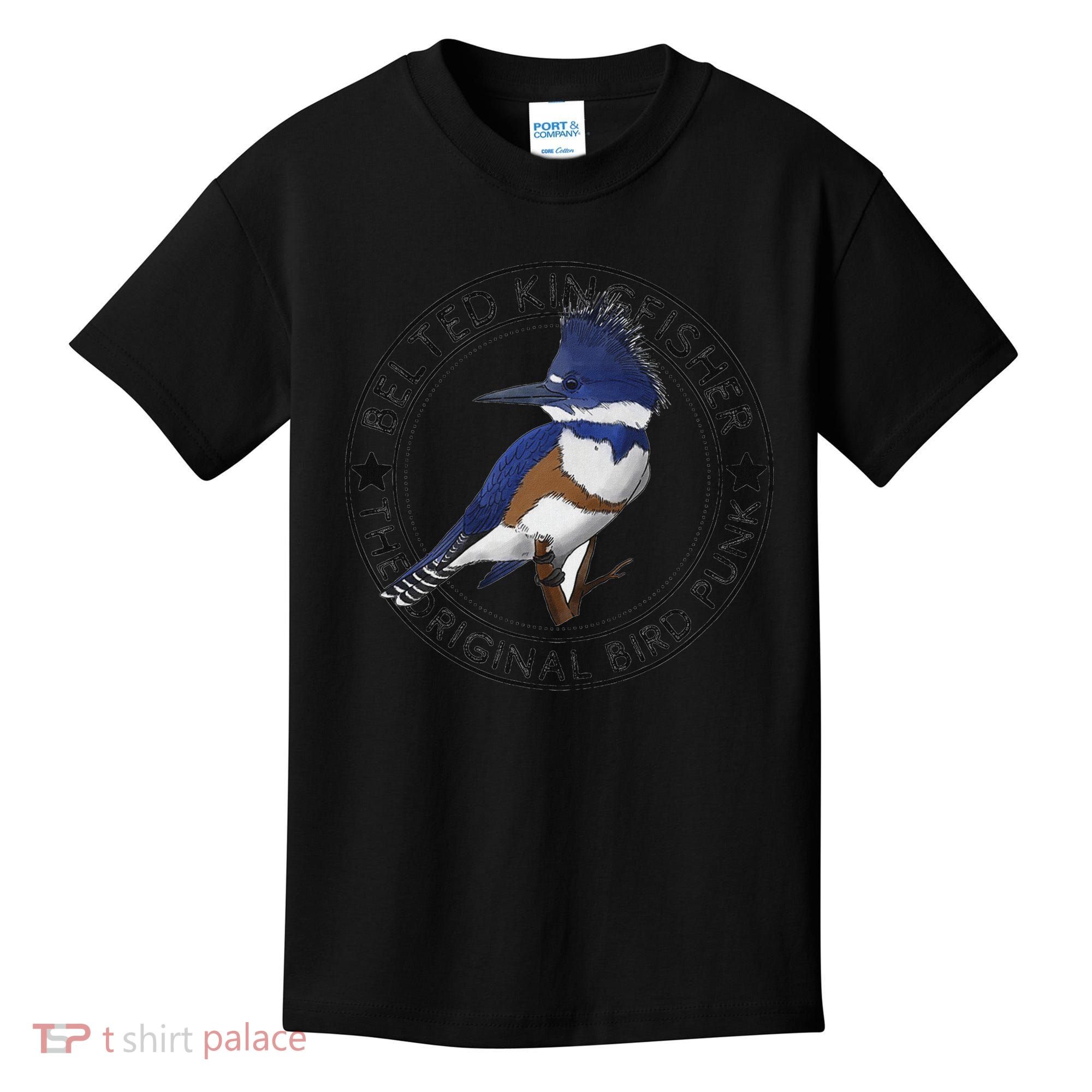 Belted Kingfisher The Original Bird Punk Kids T-Shirt