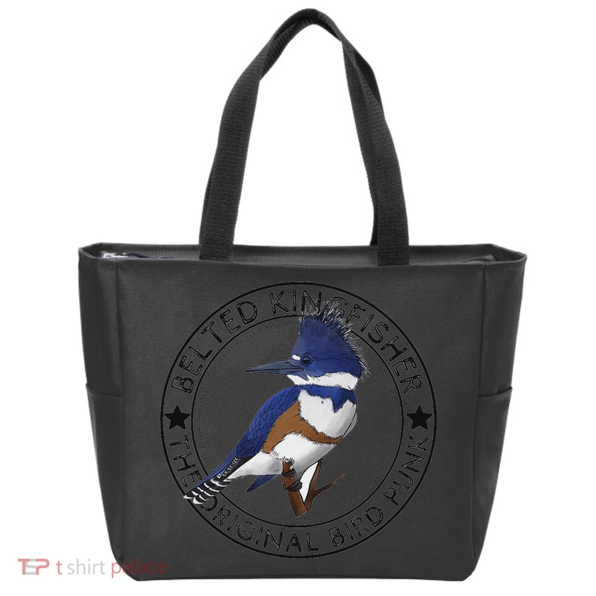 Belted Kingfisher The Original Bird Punk Tote Bag