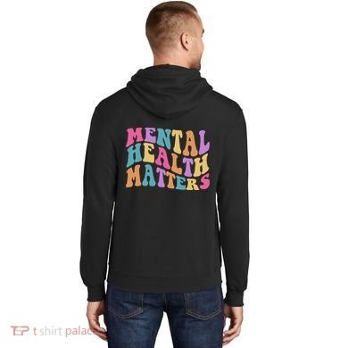 Be Kind To Your Kind Mental Health Matters Back & Front Hoodie back