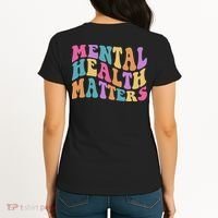 Be Kind To Your Kind Mental Health Matters Back & Front Women's T-Shirt thumb 1