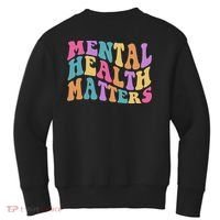 Be Kind To Your Kind Mental Health Matters Back & Front Kids Sweatshirt thumb 1