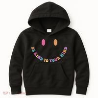 Be Kind To Your Kind Mental Health Matters Back & Front Kids Hoodie thumb 0