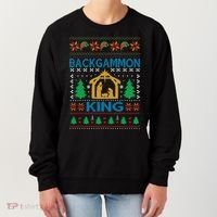 Backgammon King Ugly Christmas Women's Sweatshirt thumb 0