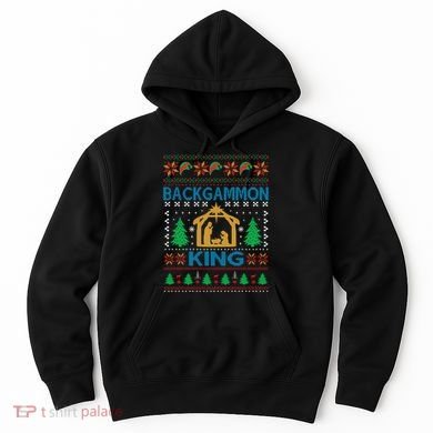 Backgammon King Ugly Christmas Hoodie