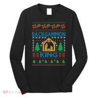Backgammon King Ugly Christmas Long Sleeve Shirt thumb 0
