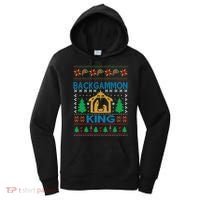 Backgammon King Ugly Christmas Women's Hoodie thumb 0