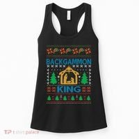 Backgammon King Ugly Christmas Women's Tank Top thumb 0
