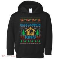 Backgammon King Ugly Christmas Toddler Hoodie thumb 0
