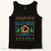 Backgammon King Ugly Christmas Tank Top thumb 2