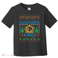Backgammon King Ugly Christmas Toddler T-Shirt thumb 0